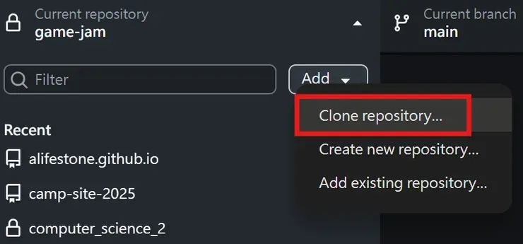 GitHub Desktop clone 1