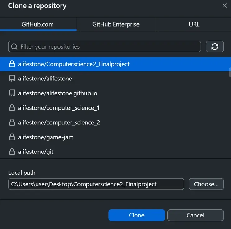 GitHub Desktop clone 2