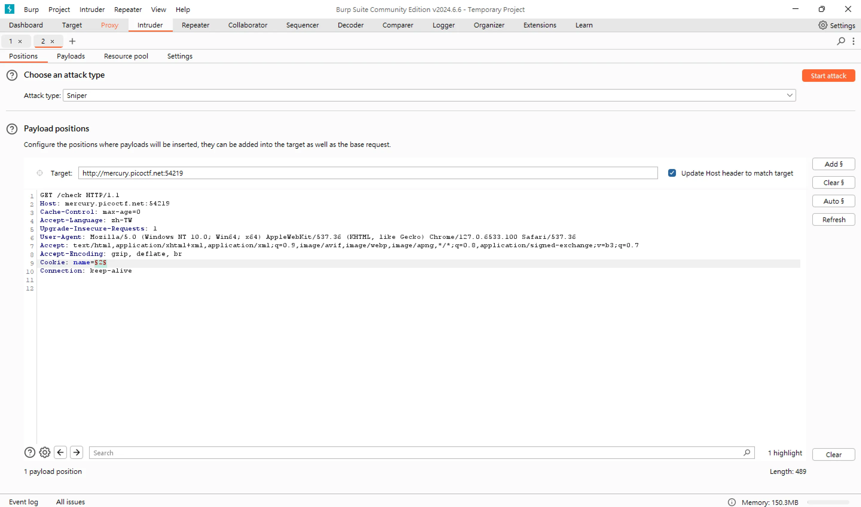 Burp Suite Intruder 設定變數