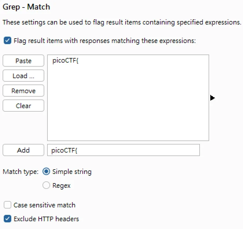 Grep-Match 設定畫面
